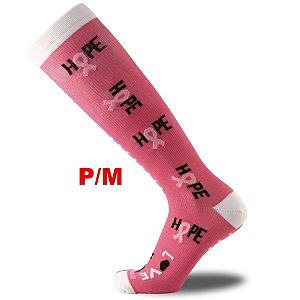 Meia Compressao Esportivas Elastano Nylon Meias 3/4 Outubro Rosa