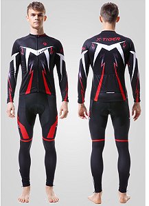 Roupa Ciclismo Unissex Longo Bike Ciclista Camisa e Calça P Ao 4xl