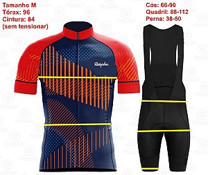 Conjunto para Ciclismo com Bretelle Roupa Bike Forro Gel Coolmax