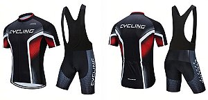 Camisa e Bretelle Ciclismo Unissex Bike Roupa Bretele