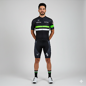 Conjunto Ciclismo Strava - Camisa + Bretelle Roupa Ciclista 4XL