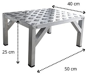 Escada de aluminio 1 degrau