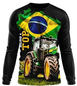 Camiseta Manga Longa UV TAMANHO G - AGRO É TOP
