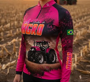 Camisa Camiseta Agro Uv50 Feminina Proteção Solar - TAMANHO M