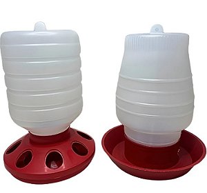 Kit Comedouro para Aves 1,5kg e Bebedouro para Aves 2 litros