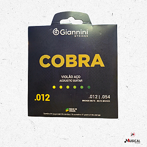 ENCORDOAMENTO GIANNINI COBRA VIOLAO ACO 012 / 054 GEEFLKS