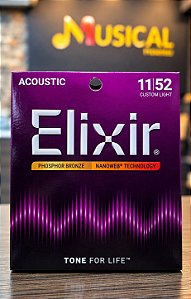 ENCORDOAMENTO ELIXIR VIOLAO 011 PHOSPHOR BRONZE
