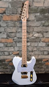 GUITARRA SEIZI KATANA KABUTO TELE SIG ALEXANDRE ALMEIDA WHITE GOLD C/ CAPA