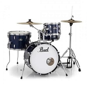 BATERIA PEARL ROADSHOW RS584/C743 ROYAL METALIC BLUE BUMBO 18 C/ FERRAGENS E BANCO 18 10 14 13