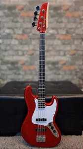 BAIXO SEIZI FUN JAZU 4CORDAS LAVA RED JAZZ BASS C/ CAPA