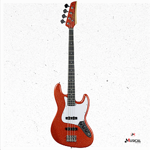 BAIXO SEIZI FUN JAZU 4CORDAS LAVA RED JAZZ BASS C/ CAPA