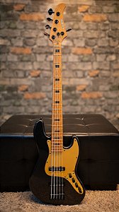 BAIXO STRINBERG JBS155AD 5 CORDAS ATIVO OB ONIX BLACK JAZZ BASS SIG DA ANINHA DELEONES