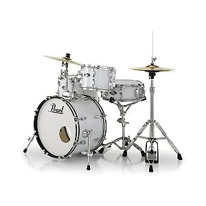 BATERIA PEARL ROADSHOW RS584/C33 PURE WHITE BUMBO 18 C/ FERRAGENS E BANCO 18 10 14 13
