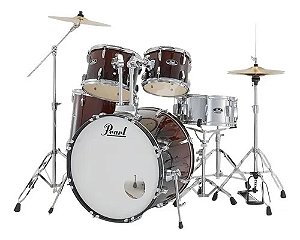 BATERIA PEARL ROADSHOW RS525MS/C757 GARNET FADE BUMBO 22 C/ FERRAGENS E BANCO 22 10 12 16 14