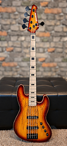 BAIXO WALDMAN JAZZ BASS GJJF455A SPSB 5 CORDAS ATIVO SUNBURST