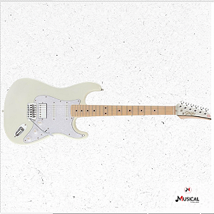 GUITARRA SEIZI FUN KATANA MUSASHI STRATO HSS SNOW WHITE SPARKLE C/ CAPA