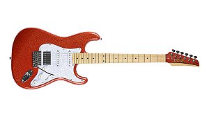 GUITARRA SEIZI FUN KATANA MUSASHI STRATO HSS LAVA RED SPARKLE C/ CAPA