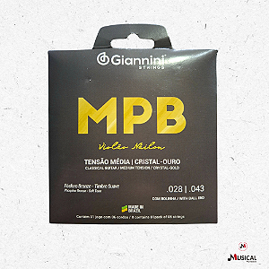 ENCORDOAMENTO GIANNINI MPB CRISTAL OURO VIOLAO NYLON GENWG