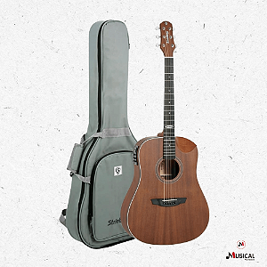 VIOLÃO STRINBERG SD201 HCR FOLK MOGNO FOSCO C/ CAPA