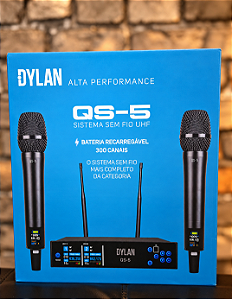 MICROFONE DYLAN QS-5 SEM FIO DUPLO