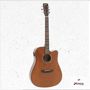 VIOLAO ZELLMER HERITAGE FOLK CUTAWAY ACO ELETROACUSTICO MAHOGANY FOSCO C/ CAPA