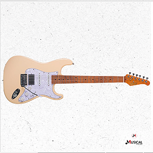 GUITARRA SEIZI FUN VINTAGE BUDOKAN HSS LIGTH CREAM C/ CAPA