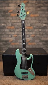 BAIXO WALDMAN GJJF215X MGR 5 CORDAS VERDE JAZZ BASS C/ CAPA