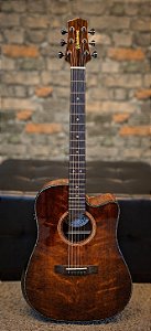 VIOLAO WALDMAN FOLK CUTWAY DCEX1841FSB MAHOGANY C/ CAPA TAMPO SOLIDO