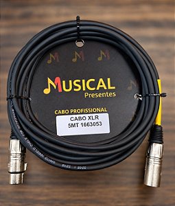 Cabo XLR Profissional Musical Presentes 5 Metros – Santo Angelo