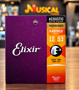 ENCORDOAMENTO ELIXIR VIOLAO 012 PHOSPHOR BRONZE