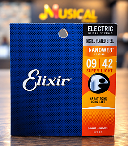 ENCORDOAMENTO ELIXIR GUITARRA 009 SUPER LIGHT NANOWEB