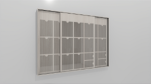 Quadro de Anúncios Triplo para SR - Cor Teka Ártico