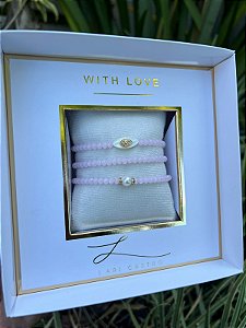 Kit Pulseiras Olho Grego Rosa