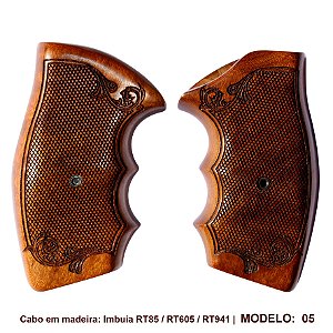 Cabo para Revolver Taurus em madeira Modelos 605, 85, 85s 856 E 941