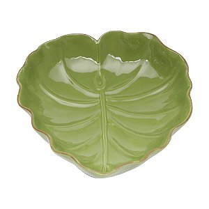 Prato de Cerâmica Banana Leaf Verde Lyor 28,5 X 27 X 7cm
