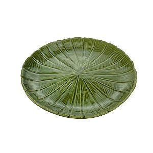 Folha Decorativa de Cerâmica Banana Leaf Verde Lyor