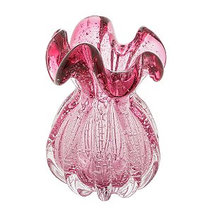 Vaso de Vidro Murano Italy Pink 13x17ccm Lyor