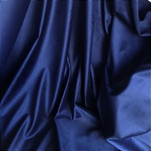 Tecido Suede Joli - Veludo Azul Marinho - Vendido por Metro