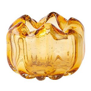 Vaso de vidro tipo Murano Ambar Adriatico 19x19x15cm Mek