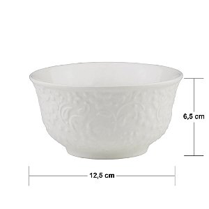 Bowl de Porcelana New Bone Flowers Branco - Lyor