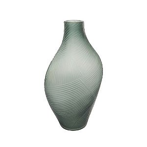 Vaso Decorativo em Vidro Fume 36X17X12 cm - Lucatti