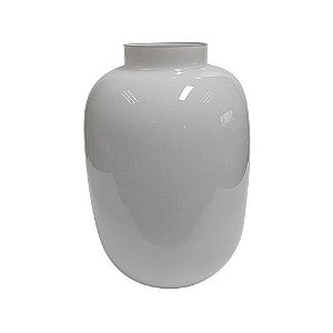 Vaso Decorativo em Vidro Branco 38x 24cm -BTC