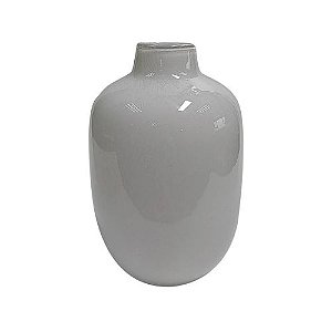 Vaso Decorativo em Vidro Branco 25x15 cm -BTC