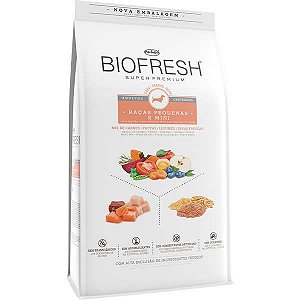 Ração Seca Biofresh Mix de Carne, Frutas, Legumes e Ervas Frescas Cães Castrados de Raças Pequenas e Minis