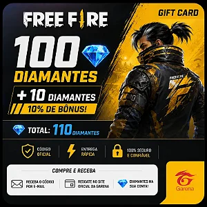 Recarga Free Fire 100 Diamantes Código Digital - Envio Imediato