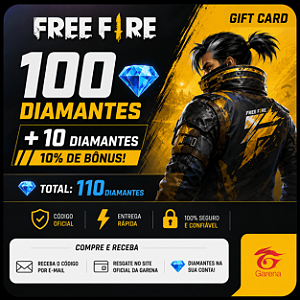 Recarga Free Fire 100 Diamantes Código Digital - Envio Imediato