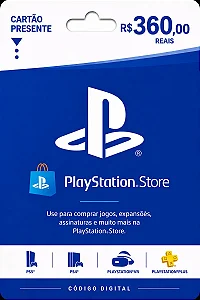 Gift Card PlayStation Store R$ 360 - Código Digital