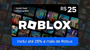 Gift Card Roblox R$ 25 – Cartão Presente Digital