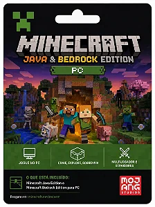 Gift Card Minecraft Java & Bedrock Edition PC R$ 99,00 - Código Digital Original