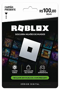 Gift Card Roblox R$ 100 – Cartão Presente Digital
